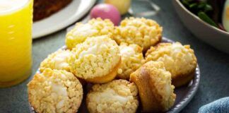 Quando vuoi preparare dei muffin diversi dai soliti, prova questi con il crumble e il cioccolato bianco, li farai ogni settimana