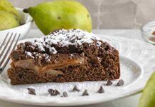 Torta di pere e cioccolato leggerissima solo 150 Kcal, ti servono 5 minuti questa volta farai impazzire tutti