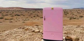 L'idea del frigorifero rosa nel deserto, che cosa ci fa lì