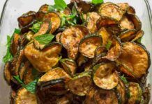 Zucchine a scapece non fritte: le affetto, una spruzzatina di olio, via in friggitrice ad aria e le servo con la menta fresca Zucchine scapece non fritte