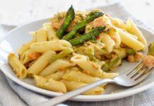 Insalata di pasta al salmone e verdure la preparo un giorno si e uno no, zero grassi finalmente