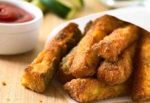 Zucchine fritte in friggitrice ad aria