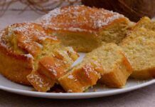 Ciambella al cocco 150 Kcal a colazione non può mancare, mangio due fette di fila e non metto nemmeno un grammo