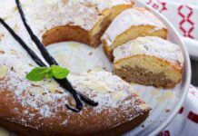 Ciambella bicolore alle mandorle il dolce classico della nonna che accontenta tutti, zero zucchero e uova solo 180 Kcal