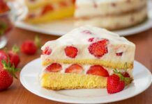 La torta alle fragole la faccio così con tanta panna ma solo 150 Kcal, il mio segreto è questo!
