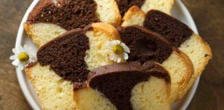 Plumcake bicolore senza uova e burro leggero e super soffice per la colazione di tutti anche chi è a dieta solo 100 Kcal