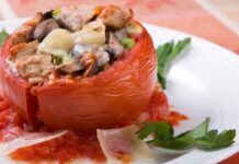 Pomodori ripieni all’ortolana Pomodori ripieni all'ortolana i miei filano pure che goduria ti farà impazzire questa versione