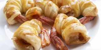 Niente rustici con wurstel, oggi nella pasta sfoglia ci metto i gamberetti sono così buoni che oramai li preferiscono tutti a casa mia