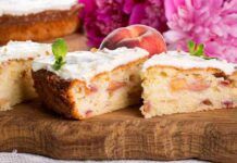 Ho riciclato delle pesche mollicce per una torta speciale, per farla più buona ho messo pure la crema, non ti dico il successo!