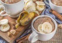 Tortine avena e banana: la mia specialità senza rimpianti, il perfetto dessert light che prepari in tazza senza sporcare niente!