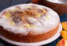 Aggiungo le pesche frullate a questo impasto e ho risolto la colazione della mia famiglia, la ricetta di mia nonna ha sempre una marcia in più