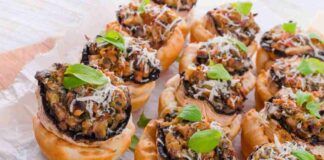 Ti faccio lasciare senza parole pure i tuoi amici viziosi, con questi cestini di melanzane e provola da 10 e lode!