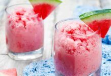 Ho risolto con il dessert dopo cena faccio il sorbetto all'anguria è talmente buono che litigano per il bis