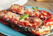 Melanzane alla sorrentina in padella Melanzane alla sorrentina faccio tutto in padella te ne innamorerai per la croccantezza superficiale e il ripieno morbidissimo