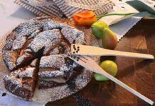 Torta cioccolato latte pere