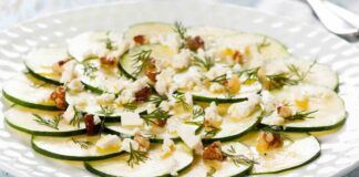 Ho stregato tutti col mio speciale carpaccio di zucchine, noci miele e un tocco di grana per ottenere un capolavoro!