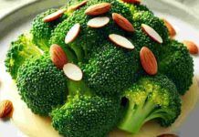 Un piatto croccante e fresco per la tua tavola, con un paio di broccoli e qualche mandorla guarda che ti preparo