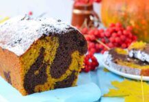 Plumcake variegato alla zucca e cacao senza burro solo 200 Kcal Ricettasprint