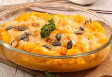 Lo sformato di zucca lo faccio cremoso e filante, aggiungo la provola e mozzarella immagina come fila
