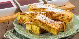French toast con lo sciroppo