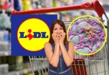 Un carrello della spesa ed il logo LIDL