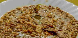Minestra di riso e lenticchie