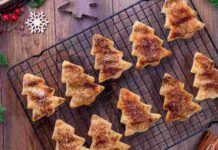 Alberelli di pasta sfoglia alla crema di nutella
