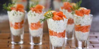 Bicchierini con salmone e formaggio Ricettasprint