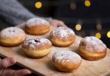 Bombe di natale, krapfen alla nutella
