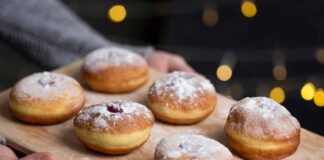 Bombe di natale, krapfen alla nutella