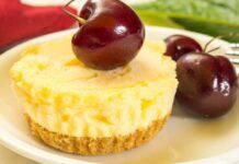 Mini cheesecake light in microonde