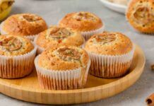 Muffin di banana e avena