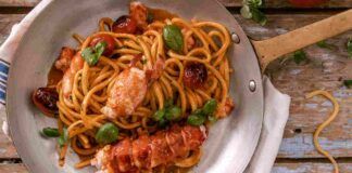 Spaghetti con cannocchie e gamberi Ricettasprint