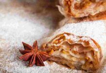 Strudel di mela pasta fillo