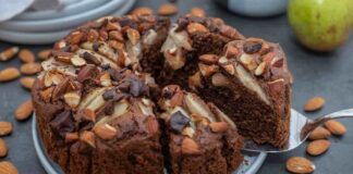 Torta al cioccolato e pere mandorle Ricettasprint