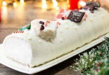 Tronchetto bianco natale