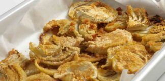 Finocchi fritti in friggitrice ad aria