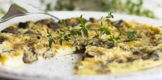 Frittata di funghi come sostituto della carne - RicettaSprint