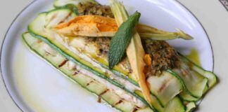 Parmigiana di zucchine, tutto a crudo