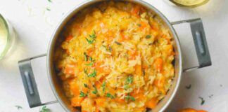 Pasta e zucca con ingrediente