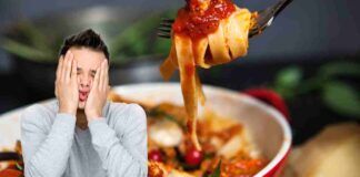 Stare male dopo aver mangiato la pasta - RicettaSprint