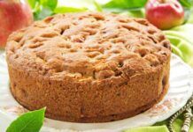 Torta di avena e mele