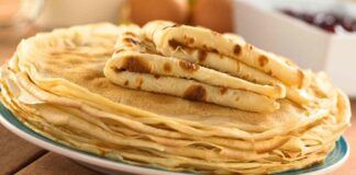 Crepes 2 ingredienti al latte senza uova e zucchero