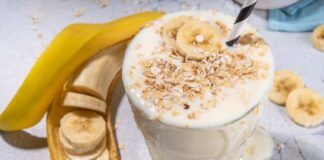 Frullato proteico avena e banana
