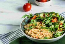Insalata con il cereale magico, mi aiuta a mantenere la linea, va bene anche per mio suocero che soffre di diabete Insalata con il cereale magico