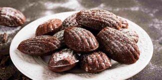 Madeleine panna e cioccolato