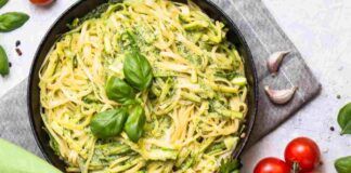 Pasta e patate con zucchine e caciocavallo