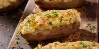 Patate imbottite cotte al forno