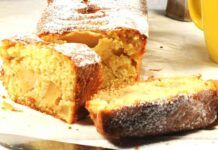 Plumcake lemon curd