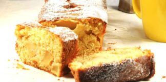 Plumcake lemon curd